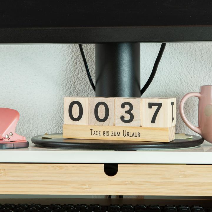 Image du produit Natura Punto Cube en bois Compte à rebours avec 2 barres thématiques