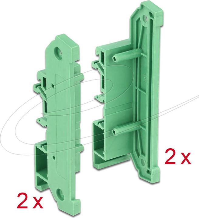 Image du produit Delock Platine Din-RAIL support de partie latérale, 4 pièces (G)