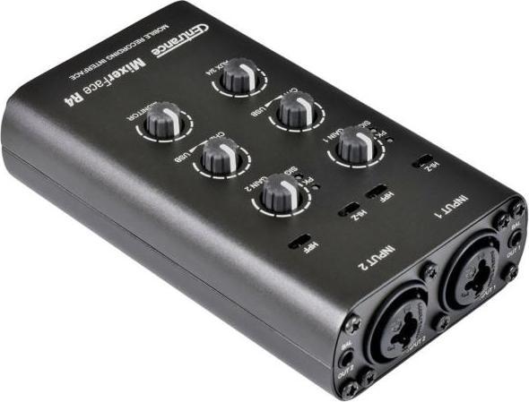 Actual product image Centrance Mixerface R4 interface with headphones