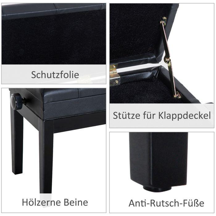 Produktbild Homcom Klavierhocker höhenverstellbar (Musikerstuhl)