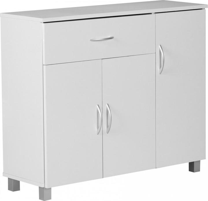 Produktbild FineBuy Sideboard Holz furniert Weiss (30 x 75 cm)