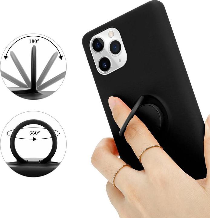 Productafbeelding Cadorabo TPU Vloeibare Ring Silicone Hoesje (Apple iPhone 11 Pro)