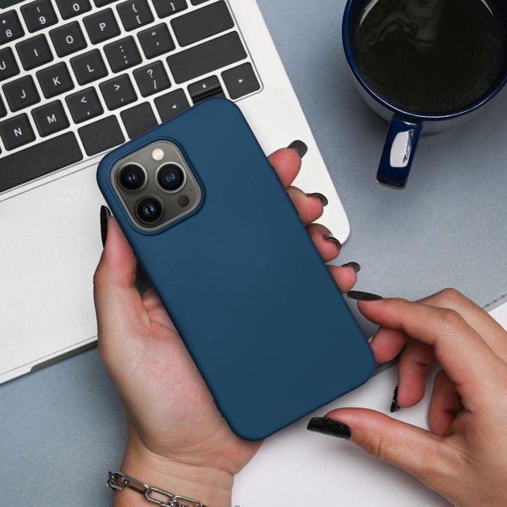 Image du produit Partner Telecom Back panel cover OEM SILICONE case for IPHONE 8 blue (Apple iPhone 8)