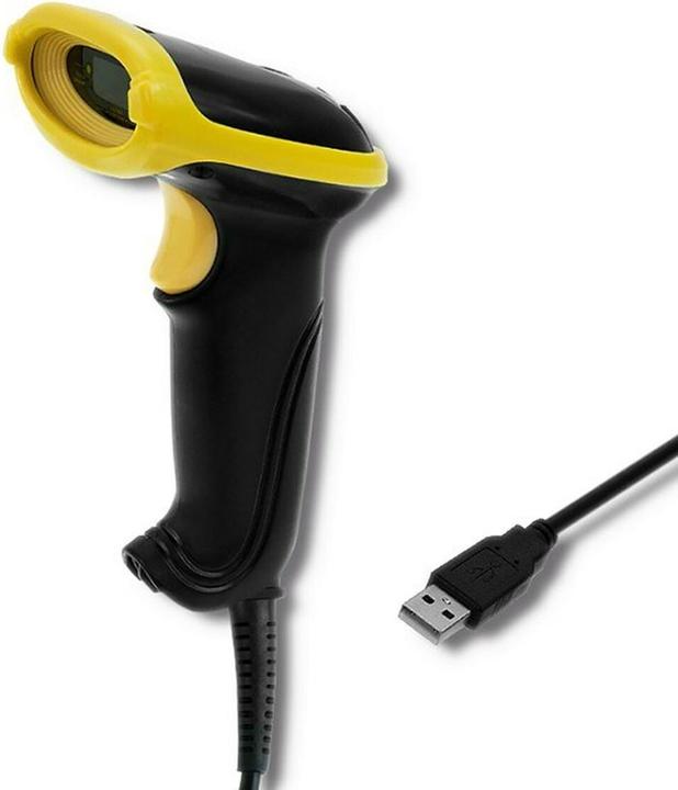 Qoltec 50860 Barcode Reader Portable Barcode Reader 1D Laser (1D barcodes)