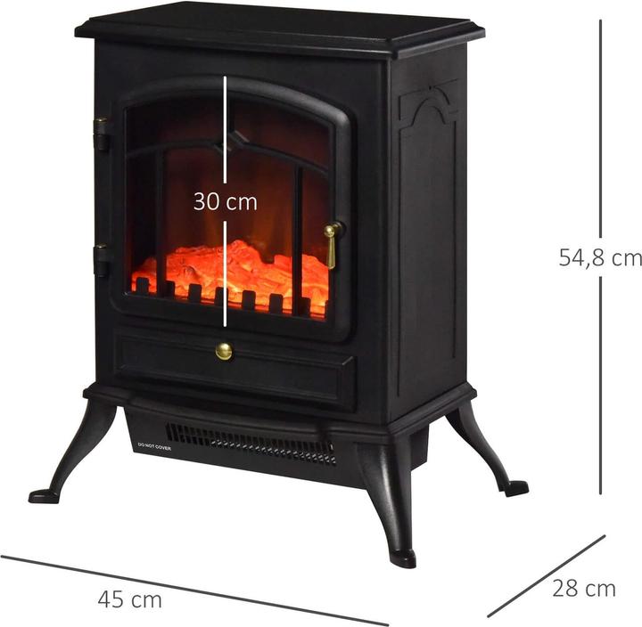Immagine prodotto Homcom Caminetto elettrico (45 x 28 x 55 cm)