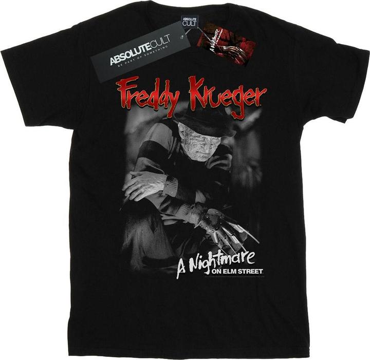 Actual product image Absolute Cult Mens Freddy Black And White Photo T-Shirt (3XL)