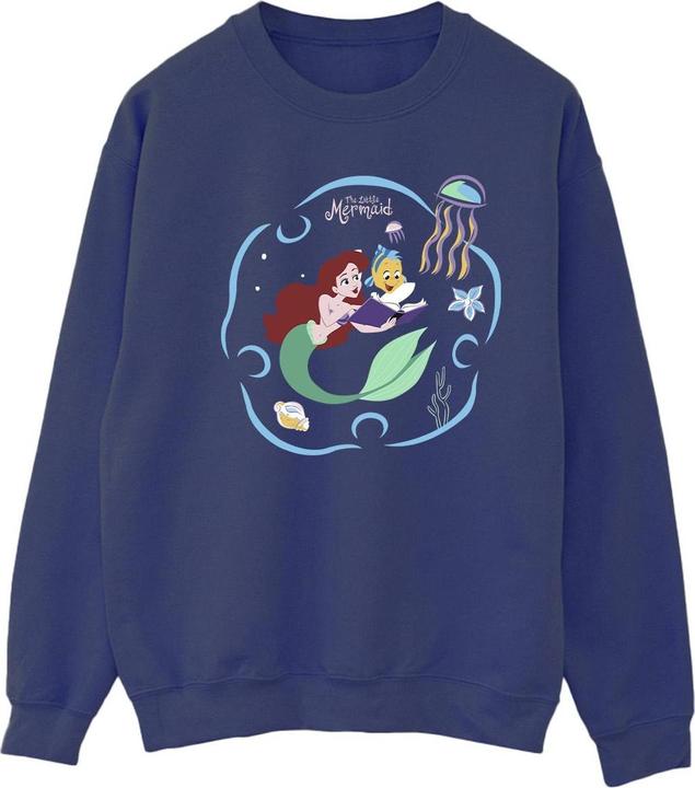 Actual product image Disney Womens/Ladies The Little Mermaid Reading A Book Sweatshirt (XL)