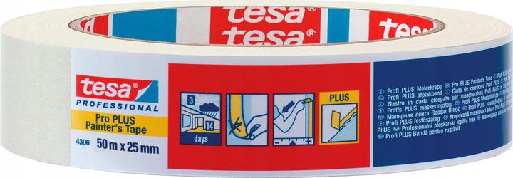 Produktbild tesa Profi PLUS Malerkrepp 50m x 25mm (25 mm)