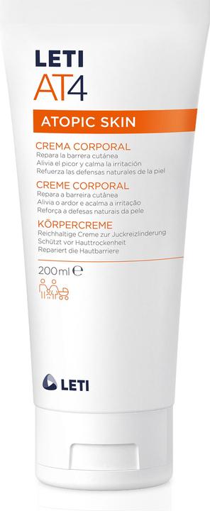Actual product image Leti AT4 Atopic Skin Body Cream for Neurodermatitis, 200 ml Cream (Body cream, 200 ml)