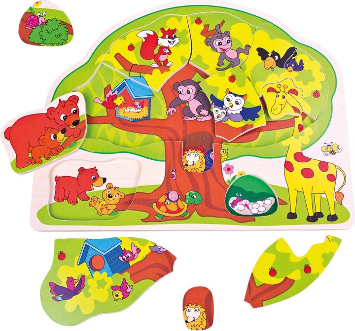 Produktbild Bino Puzzle Wildtiere, 12 tlg. (12 Teile)