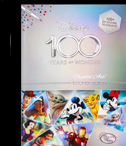 Productafbeelding Craft Buddy Crystal Art Disney 100 Sticker Album Starterspakket
