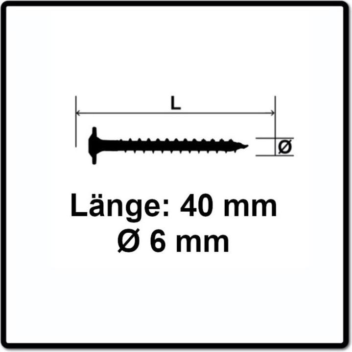 Produktbild Spax HI.FORCE Tellerkopf Schraube 6,0 x 40 mm 200 Stk. ( 0251010600405 ) Torx T-Star Plus T30 (200 Schrauben pro Stück)