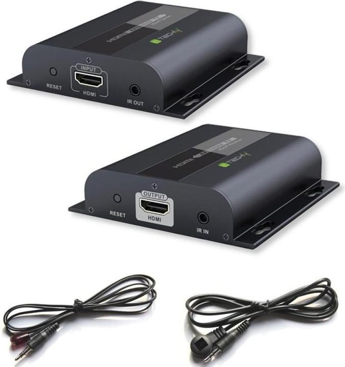 Produktbild EFB Elektronik TECHLY HDBitT HDMI Extender Set Sender und Empfaenger ueber IP ueber Netzwerkabel Cat5/5e/6 bis 8...