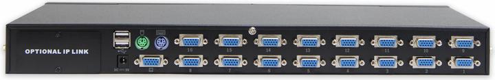 Image du produit Digitus Commutateur KVM combo 16x 1 utilisateur 16 PCs Module Slot pour module IP