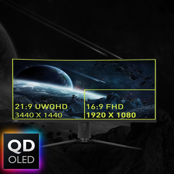 Actual product image MSI MAG 341CQPDE QD-OLED (3440 x 1440 pixels, 34")