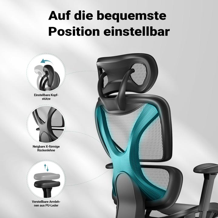 Produktbild Wiltec Ergonomischer Bürostuhl