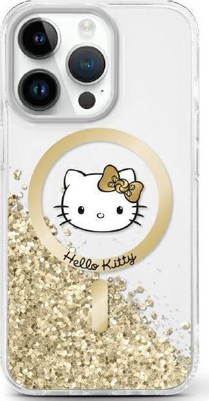 Productafbeelding Hello Kitty HKHMP16XLGDIH iPhone 16 Pro Max 6,9" biały złoty/witgouden hardcase Liquid Glitter Fe (Apple iPhone 16 Pro Max)