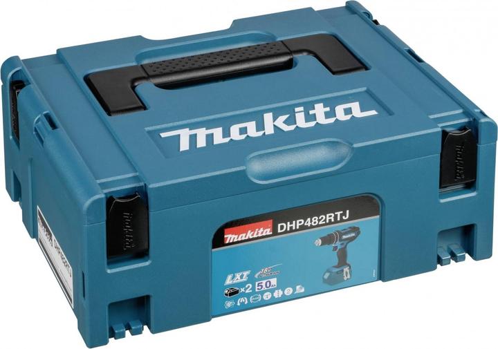 Actual product image Makita DHP482RTJ 18V 2x rechargeable battery-powered impact drill (Rechargeable battery operated)