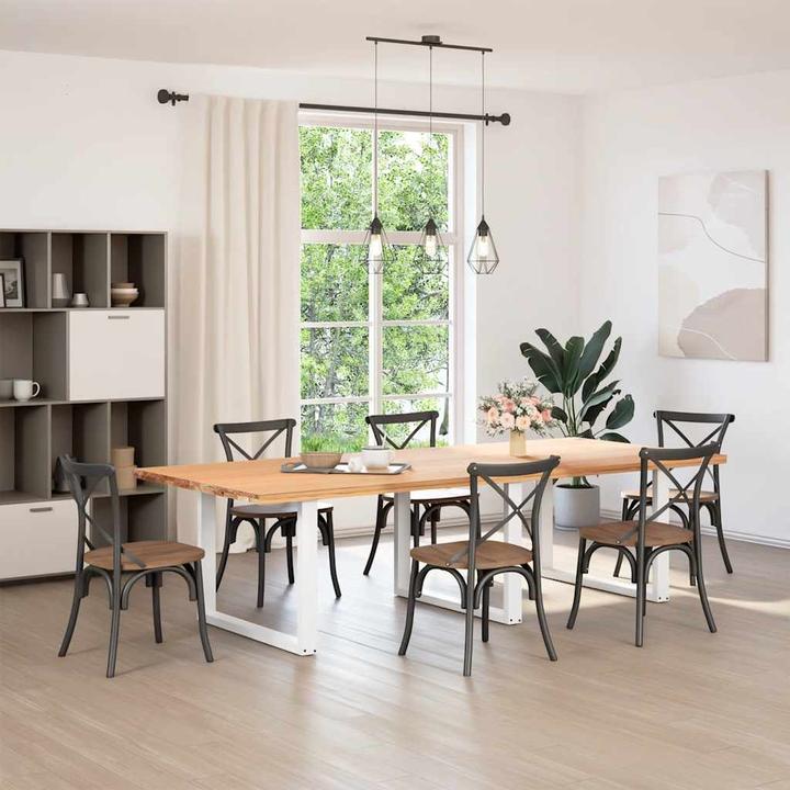 Image du produit VidaXL Pieds de table basse en U 2 pcs. Blanc 100x(72-73) cm Pied de table en acier
