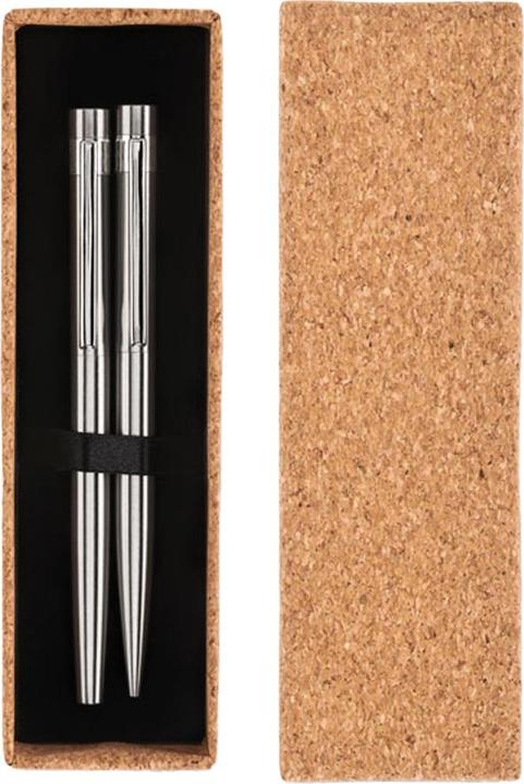 MidOcean Stift Graz Set Recycelter Edelstahl Set (Matt Silber)