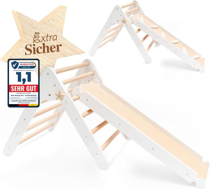 Actual product image Kids Woody Star Kletterdreieck mit Rutsche