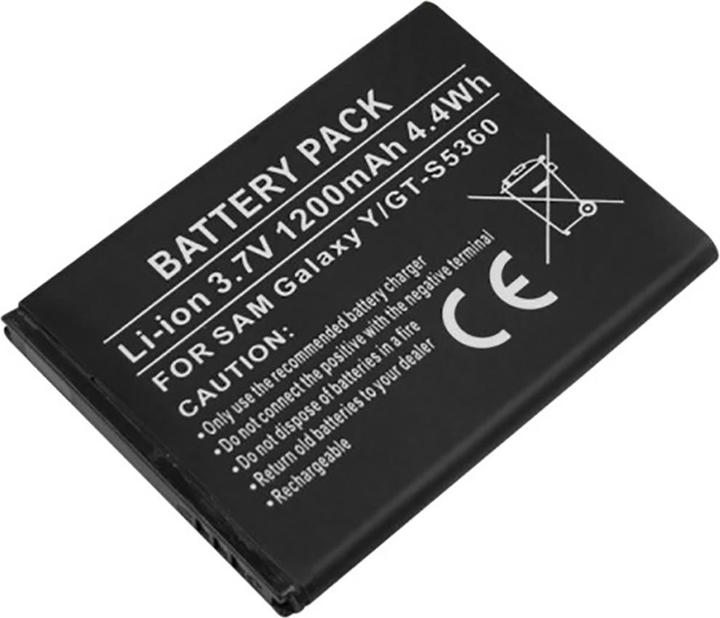 Produktbild Avizar Li-Ion Akku 3.7V 1200mAh Samsung Galaxy Y GT-S5360