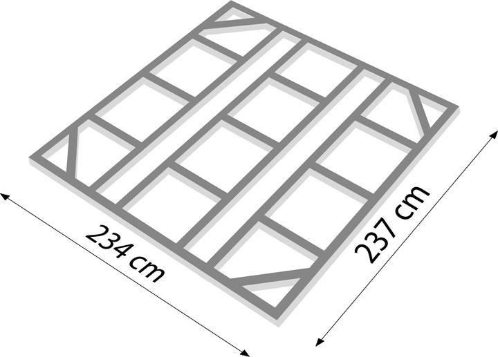 Actual product image Globel Foundation floor frame 8x8