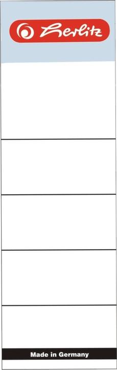Immagine prodotto Herlitz 10 etichette posteriori inseribili maX.file bianche per 8,0 cm