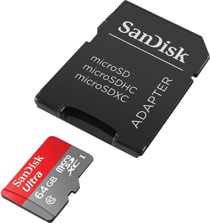 Actual product image SanDisk Ultra microSD A1 (64 GB, microSDXC, U1, UHS-I)
