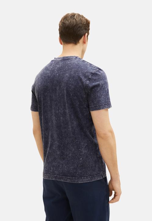 Produktbild Tom Tailor T-Shirt Kurzarmshirt mit Henley-Ausschnitt und ausgewaschener Optik (L)