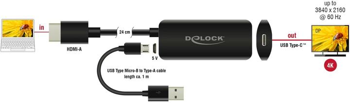 Actual product image Delock HDMI to (USB-C, 16 cm)