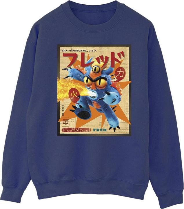 Immagine prodotto Disney Big Hero 6 Baymax Fred Newspaper Felpa Uomo (L)