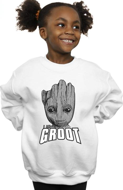 Produktbild Guardians Of The Galaxy Groot Face Sweatshirt Mädchen (152, 158)