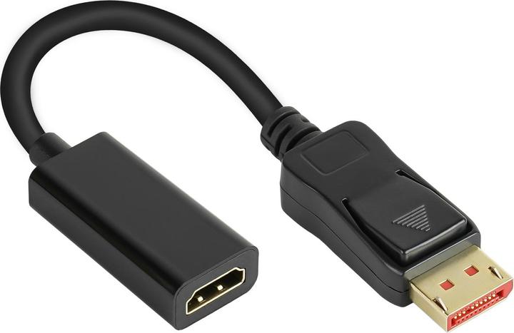 Image du produit Good Connections Adaptateur DisplayPort 1.4 mâle vers HDMI 2.0b femelle, 4K @60Hz, contacts dorés, env. 20cm, Good C (HDMI, 20 cm)