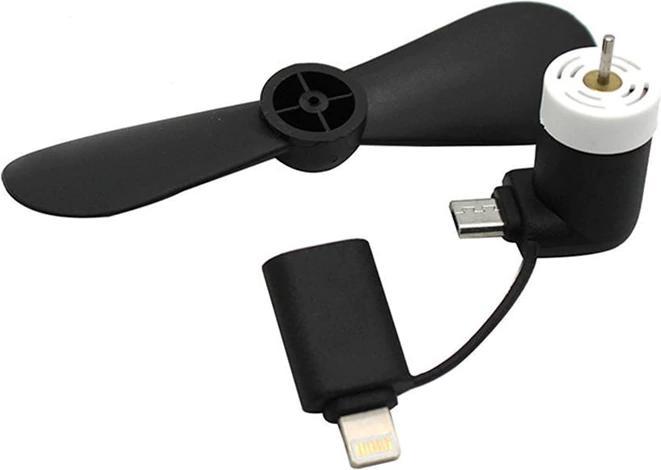 Actual product image JTI Micro USB/Lightning fan