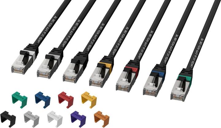 Image du produit Lanview CAT6A S/FTP 0,5m Noir LSZH (S/FTP, CAT6, 0.50 m)