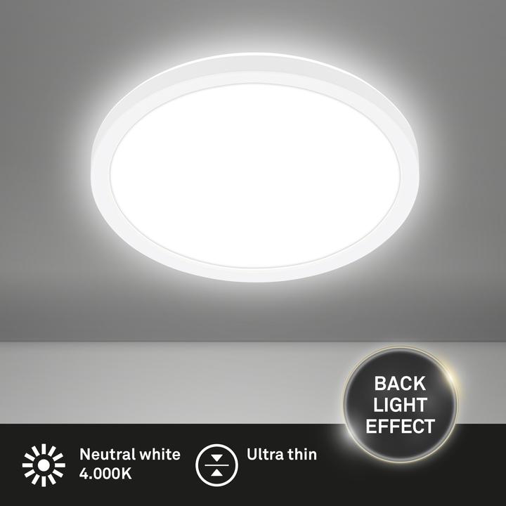Actual product image Briloner LED panel, white, 1xLED board/16W/1900lm 4000K, on/off, IP20 (1900 lm)