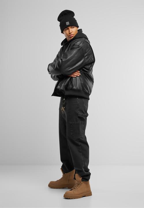 Actual product image Urban Classics Leatherpatch Long Beanie (One size)