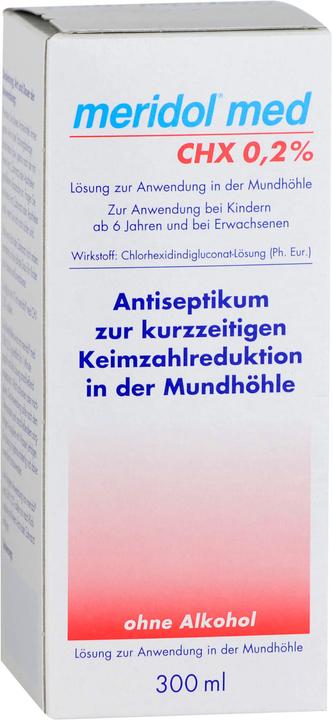 Produktbild Meridol med CHX 0,2 % Lösung zur Anwendung in der Mundhöhle, 300 ml Lösung (300 ml, Mundspülung)