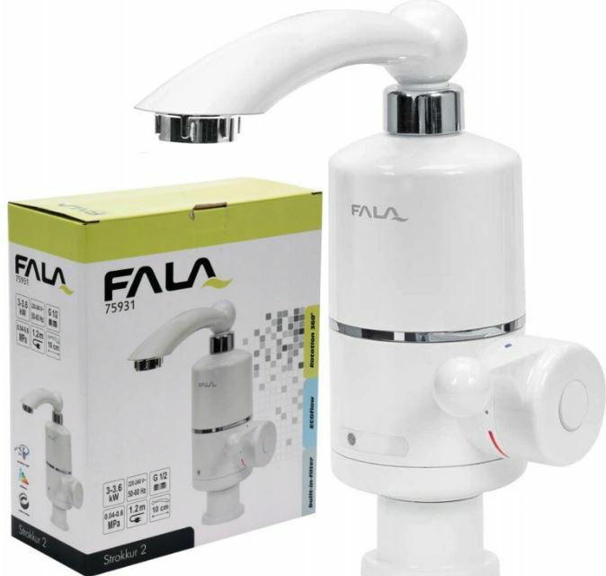 Actual product image Toya FALA water tap with instantaneous water heater 3 KW 220 Volt for washbasin installation 360°