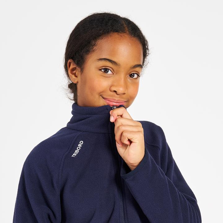 Produktbild Tribord Fleecejacke Segeln Kinder warm 100 blau/schwarz (8, 9, 10)