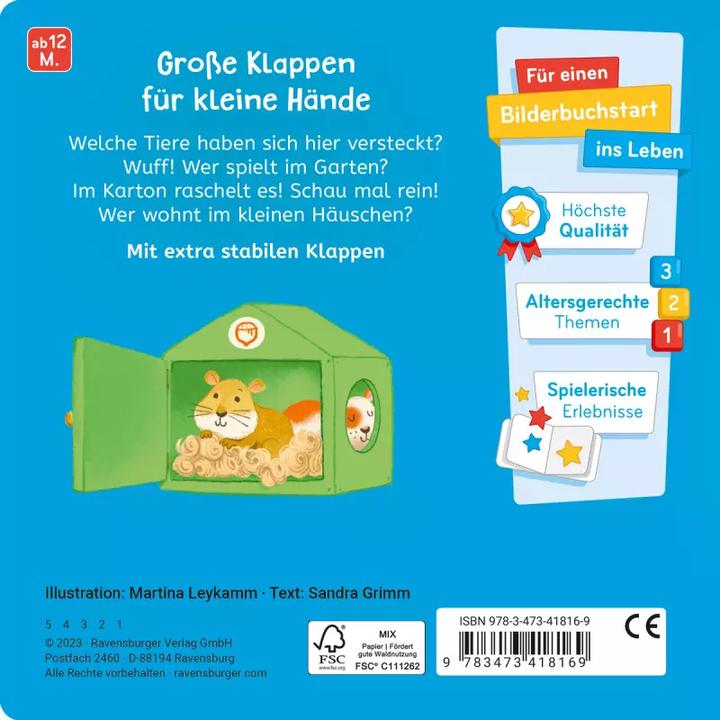 Actual product image Ravensburger What do you see? Open, close! My animals (German)