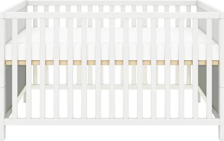 Actual product image Flexa Baby crib Luna with grooved profile (70 x 140 cm)