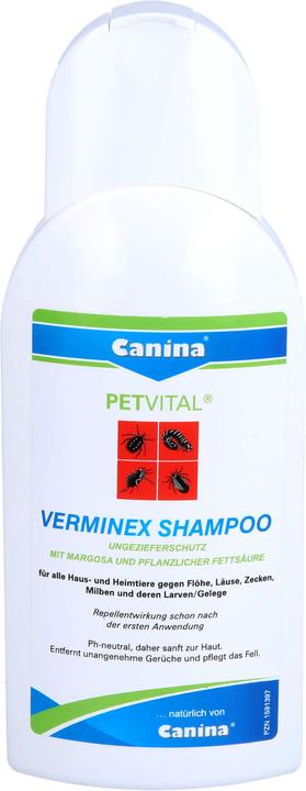 Produktbild Canina Petvital Verminex Shampoo Ungezieferschutz für alle Haus- und Heimtiere, 250 ml Shampoo (Hund, Katze, 250 ml)
