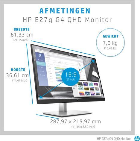 Actual product image HP E27Q G4 (2560 x 1440 pixels, 27")