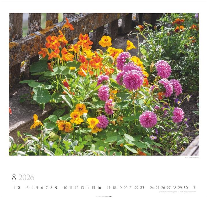 Actual product image Bauerngärten Kalender 2026 (48 x 46 cm, English, German)