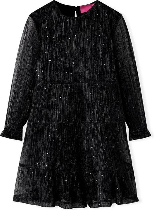 VidaXL Kinderkleid mit Langen Ärmeln Schwarz 104,Aussenmaterial (104)