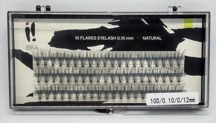 Actual product image Ibra Tufts Of False Eyelashes 0.10 C-12Mm (Artificial eyelashes)