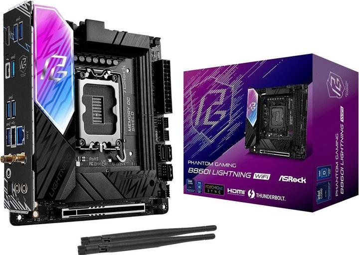 Produktbild AsRock MB Intel 1851 B860I Lightning WiFi (LGA 1851, Intel B860, Mini-ITX)