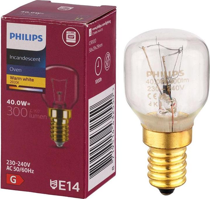 Image du produit Philips Lampe de four (E14, 40 W, 300 lm, 1 x, G)